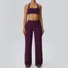 Conjunto de Yoga Sexy Europeo y Americano para Mujer Ropa Deportiva Fitness Sujetador Halter Pantalones Largos Sueltos Ropa de Yoga 62768+62345