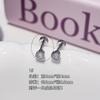 Cobre banhado a ouro Aobao micro-incrustado zircão orelha osso prego Yiwu clássico coração em forma de zircão multicolorido opcional cross-border piercing orelha