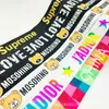 Banda elástica jacquard de alta elasticidad y alta densidad de nailon, ropa interior ropa interior con letra de LOGO impresa, cinta elástica, accesorios para la ropa