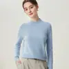 Suéter Gola Semifechada 100% Caxemira Pura Outono/Inverno Primeira Linha Prêt-à-porter Casual Tricô Solto Camada Base
