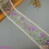 8.5cm Encaje Malla Adorno de Encaje Accesorio para el Cabello Cinta Flor de Rosa Bordado DIY Lazo Hecho a Mano Cinta
