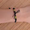 Corda de mão semi-acabada tecida à mão botões coloridos fivela de abacaxi pulseira de corda vermelha joia de mão infantil diy atacado mão