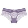 Ropa Interior Sexy Transfronteriza para Mujer Francesa Ultradelgada Transparente de Encaje Ropa Interior para Mujer Entrepierna de Algodón Puro Levanta Glúteos Calzones de Cintura Baja