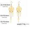Venta directa de fábrica de pendientes con borlas para mujer, anillo de pentagrama exagerado personalizado, espada corta, pendientes con colgante, venta transfronteriza europea y americana