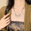 Cuentas de Lluvia Ahumada~Nuevo Collar de Cuentas Estilo Chino Nacional para Mujer, Cadena para Clavícula Ligera de Lujo Inspirada en Zen de Verano