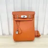 Bolsa de Peito de Couro de Vaca de Camada Única Nova Togo Transfronteiriça Mochila de Grande Capacidade de Ombro Único Unissex Versátil Bolsa da Moda