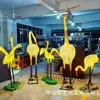 5 Combinaciones de Grullas Adornos Luminosos de Fibra de Vidrio Paisaje de Jardín Proyecto de Iluminación de Turismo Cultural Luces Boceto de Fibra de Vidrio