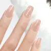 Unhas Postiças Usáveis Cor Nude Meio Taro, Manicure Transparente Gelo Degradê, Pontas de Unha Pré-Moldadas, Estilo Quente de Celebridade da Internet, Adesivos de Unha Postiça Cor Huan Huan