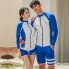 Nuevo Traje de Baño Deportivo para Mujer con Protección Solar de Secado Rápido para Hombres y Mujeres Pareja Conservador Adelgazante Cubre-grasa para Aguas Termales Traje de Baño Dividido