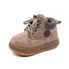 Botas Curtas Infantis 2025 Outono Novo Estilo Botas Estilo Britânico para Meninos Botas Retrô de Couro para Meninas Botas da Moda para Bebês
