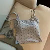 Camisola feminina estilo tailandês com costas nuas e bolinhas onduladas, top curto sem mangas com bojo nas costas e costas bonitas para o verão