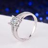 Pulseira Explosões Tanabata Moda Platina Zircônia Micro Cravação Anel Feminino Personalidade Criativa Anel de Diamante Sintético Joia