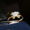 Accesorios DIY Plata de Ley S925 Exquisito Versátil Anillo de Perla Base Anillo Abierto Base de Anillo de Lazo para Mujeres 3-5 mm