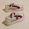 Tênis Branco Garça 2026 Verão Novo Estilo Ins Versão Coreana Sapatos Brancos Confortáveis para Estudantes Sola Grossa Versátil Casual Tênis Esportivo