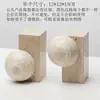 Modernos Portadocumentos Irregulares de Mármol de Lujo Ligero, Artículos Decorativos para Casas Modelo, Salas de Estar y Estudios, Soportes y Portadocumentos de Piedra de Cueva Amarilla