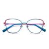 Gafas Antiluz Azul Europeas y Americanas Estilo Ins Montura de Metal para Gafas Gafas Planas Artísticas para Mujer Bisagra de Resorte con Gafas 3014