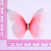 Oushu Nuevo Tul de doble capa degradado de 5 cm Mariposa colorida Accesorios para el cabello DIY hechos a mano Materiales decorativos Flores para zapatos