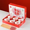 Juego de cuencos y vajilla transfronterizo para uso doméstico, cuencos para comer, artículos de regalo, juego de cuenco y palillos, juego de cuencos de cerámica transfronterizo, embalaje de caja de regalo, venta al por mayor