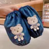 Calentadores de Manga Estilo Coreano para Niños, Fundas de Manga Bordadas Engrosadas para Bebé, Mangas Protectoras para Bebés para Otoño e Invierno, Puños de Manga Anti-Suciedad para Niños y Niñas