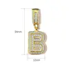 Colar Europeu e Americano Transfronteiriço Novo Estilo Pingente com Design de Letra 26 Letras Micro-Incustado com Diamante, Material de Cobre com Senso de Design