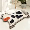Alfombra de piso rosa con forma irregular, caricaturesca y peculiar, para la entrada del baño, absorbente de agua, tapete de inodoro antideslizante, alfombra de baño