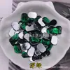 Al por mayor Acrílico 10x14mm Colorido Largo Octagonal Plano Fondo No Poroso Diamante Ropa Joyería Funda de Teléfono Móvil Accesorios de Diamante