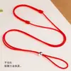 Cordão de Lanyard com Argola Fina Fivela de Segurança Pingente Corda de Reposição Anel de Ouro com Diamante Pingente de Jade Cordão de Colar Ajustável para Homens e Mulheres