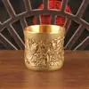 Ornamento de Taça de Vinho Estilo Chinês Baifulongfeng em Latão Ornamentos Criativos para Escritório Taças de Vinho Xícaras de Chá Ornamentos de Cobre