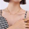 Collar de cadena cruzada geométrica fría estilo ins europeo y americano, nuevo popular para mujeres coreanas, con letra inglesa, joyería P642