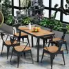 Juego de muebles de exterior para jardines de villas, patios al aire libre, balcones, patios traseros, cafeterías y salones de té de ocio