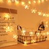 Guirnalda de Luces LED Copo de Nieve Popular en Internet Decoración de Dormitorio Ambiente Familiar Iluminación Decoración Colgante Creativa Decoración Navideña