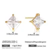 Accesorios de Collar de Acero de Titanio con Circonita Jieding para Mujer, Lujo Ligero, Sensación de Alta Gama, Pendientes que No se Desvanecen, Juego de Joyería de Acero Inoxidable al por Mayor