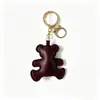 Chaveiro de Urso para Bolsa DIY Novo Estilo Couro PU Desenho Animado Fofo Pingente de Chave de Bolsa Pingente de Mochila
