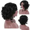 Peruca feminina nova de 2025, europeia e americana, mais vendida, peruca de cabelo feminino, cabelo curto cacheado feminino, cobertura de cabeça de fibra química, cobertura de peruca de seda de alta temperatura