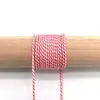 Em estoque corda de poliéster 2mm com núcleo torcido, corda de guarda-chuva mesclada, puxador de bolsa, tecelagem manual, corda para pendurar DIY, decoração de cauda de puxar à prova de vento, pingente de gota
