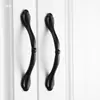 Manija de Puerta de Armario Negra Estilo Americano, Manija Minimalista Moderna de un Solo Agujero para Gabinete, Manija de Mueble para Puerta de Cajonera de Aleación de Aluminio