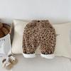 Pantalones de Polar con Estampado Floral para Niños de 0 a 5 Años Invierno Ropa Coreana para Niños Pantalones Cálidos para Niñas Pantalones de Moda para Bebé Ak040