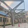 Pabellón de Estructura Metálica de Acero para Ocio Curvo al Aire Libre en Shanghái Construcción e Instalación Personalizada de Cubierta para Pabellón de Ocio en Paisaje