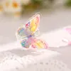 Clipe Acrílico de Borboleta Fofo Clipe de PP Decoração de Diário de Estudante Clipe de Armazenamento Pequeno Feminino Clipe Dupla Face para Fotos