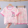 Pijama de verano de manga corta para niños del Sudeste Asiático, para niños medianos y grandes, traje de ropa de casa para niños y niñas, verano delgado