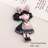 Accesorios de Resina DIY de Dibujos Animados Joyería Chica Pastoral Pegamento Cremoso Pasador Funda para Teléfono Móvil Hebilla de Zapato Llavero Colgante con