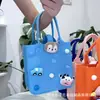 Bolsa de Feltro com Boneca Pequena de Desenho Animado Caixa de Presente Bolsa de Compras de Feltro Festa de Aniversário Bolsa de Presente de Mão Estilo Igual ao Little Red Book