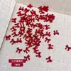 Accesorios Rojos de Moño para Año Nuevo Kaniu Nuevo Estilo 2026 Cinta Terciopelo Mini Moños Mixtos Decoraciones para Uñas