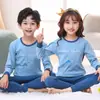 Conjunto de Ropa de Otoño para Niños, Algodón Puro, Conjunto de Ropa Interior Térmica para Niños, Pijamas de Invierno para Niños, Tops y Pantalones Térmicos para Niñas