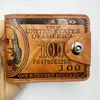 Cartera de hombre transfronteriza con diseño de dólar, bolso de PU ultraligero con explosiones, multifuncional, retro, con múltiples tarjetas.