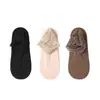 Calcetines Gruesos de Otoño e Invierno con Borde de Encaje, Calcetines Invisibles para Mujer Calentitos Antideslizantes de Silicona Calados Que No Aprietan los Pies