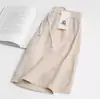 Pantalones Cortos de Lino de Algodón para Hombre Pierna Recta Holgados Verano Delgados Cintura Elástica Estilo Chino Blanco Pantalones Casuales de Lino para Hombre