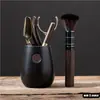 Accesorios para té: Seis Caballeros del Té, portalápices creativo para el hogar, tarro de almacenamiento, herramienta individual para preparar té, juego de té Kung Fu para ceremonia del té