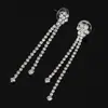 Nuevo Conjunto de Aretes y Collar para Mujer, Cadena Sencilla y Exquisita de Diamante para Clavícula Colgante Cadena Corta para el Cuello Venta Directa de Fábrica N187