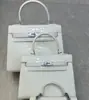 Bolsa Kelly Estilo Crocodilo Retrô Europeia e Americana, Bolsa Feminina de Ombro Único Transversal de Alta Qualidade, Bolsa de Mão da Moda Leve de Luxo para Mulheres Venda por Atacado